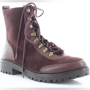 Lucky Brand Iliana Raisin Lace Up Boot Size 6.5